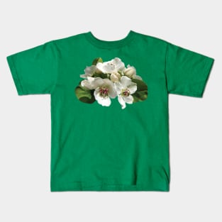 Apple Blossoms - Closeup of Apple Blossoms Kids T-Shirt